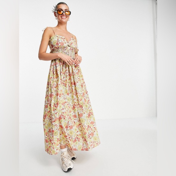 ASOS DESIGN cami knot front midi sundress - Picture 8 of 9